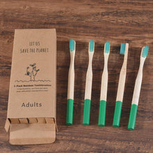 Load image into Gallery viewer, Bamboo Toothbrushes (Pack of 5) - Fresh Flesh UK
