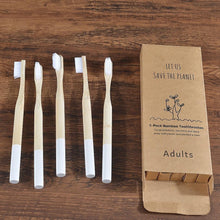 Load image into Gallery viewer, Bamboo Toothbrushes (Pack of 5) - Fresh Flesh UK
