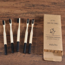 Load image into Gallery viewer, Bamboo Toothbrushes (Pack of 5) - Fresh Flesh UK
