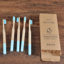 Load image into Gallery viewer, Bamboo Toothbrushes (Pack of 5) - Fresh Flesh UK
