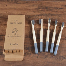Load image into Gallery viewer, Bamboo Toothbrushes (Pack of 5) - Fresh Flesh UK
